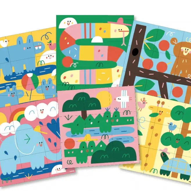 Carte stickers Les Animaux