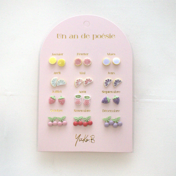 Boucles d’oreilles fruits
