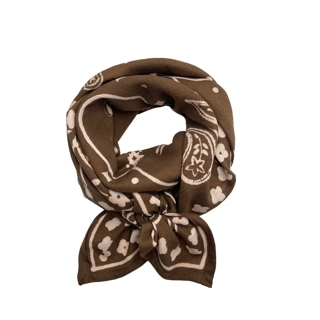 Grand foulard Marron