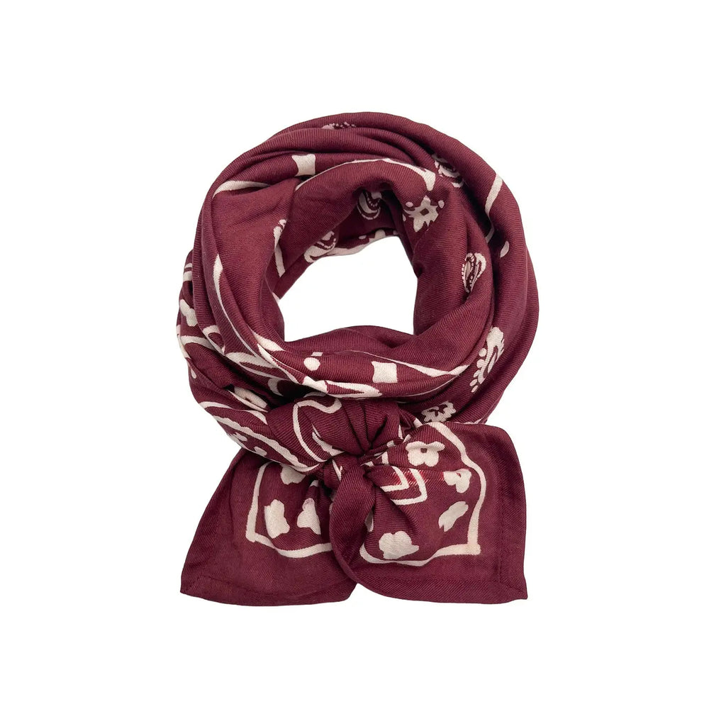 Grand foulard Grenat