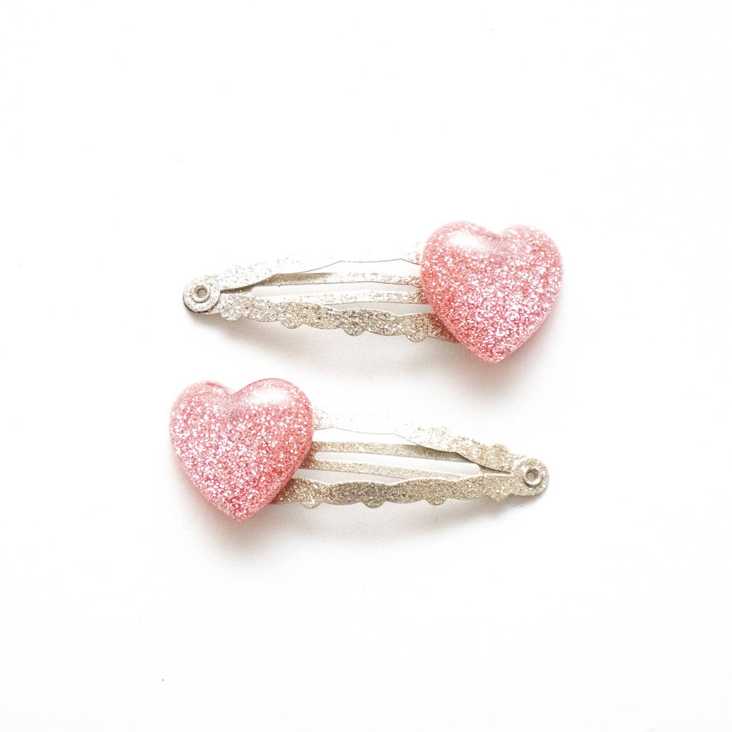 Duo Barrettes Coeurs