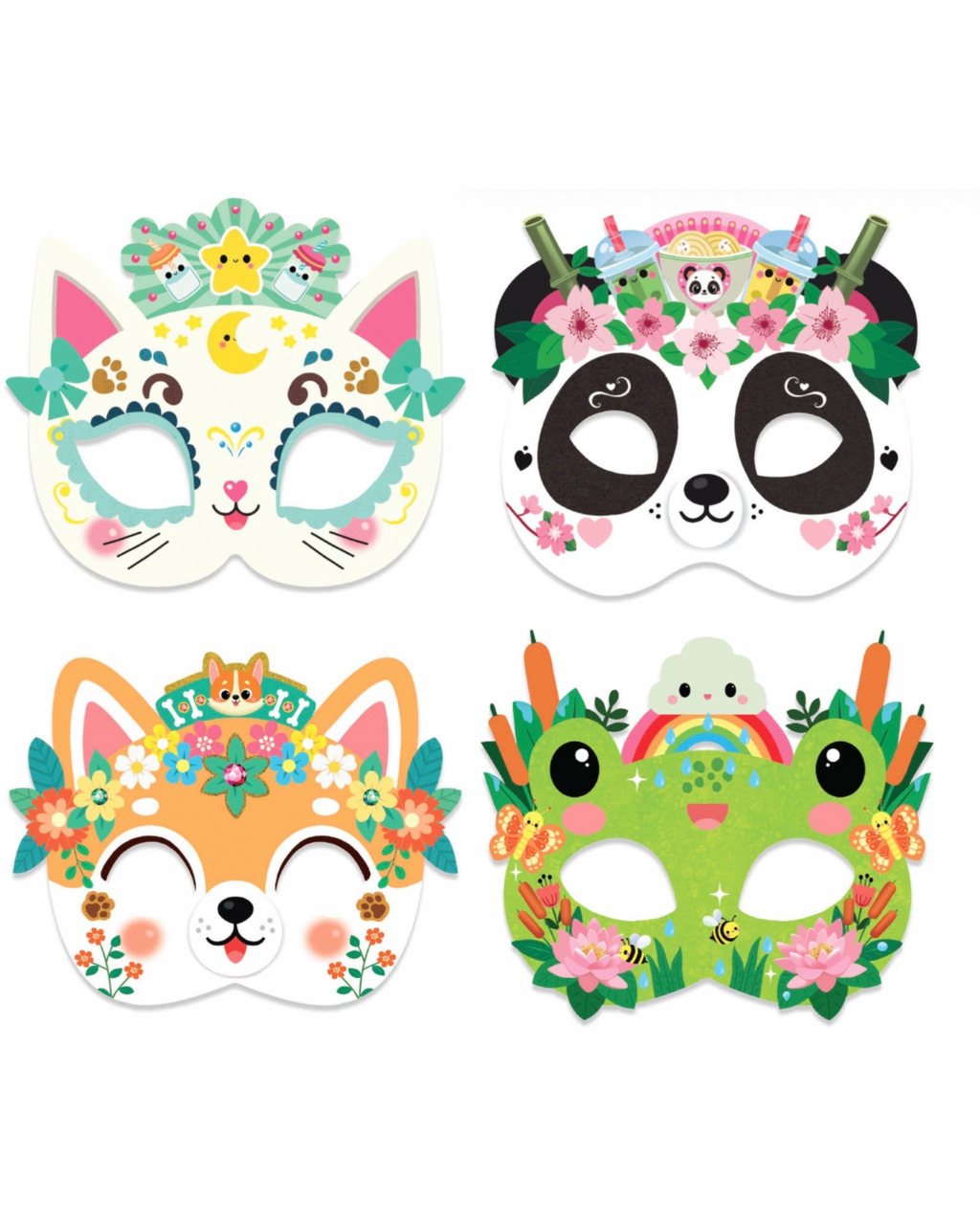 Masques à décorer - Kawaii