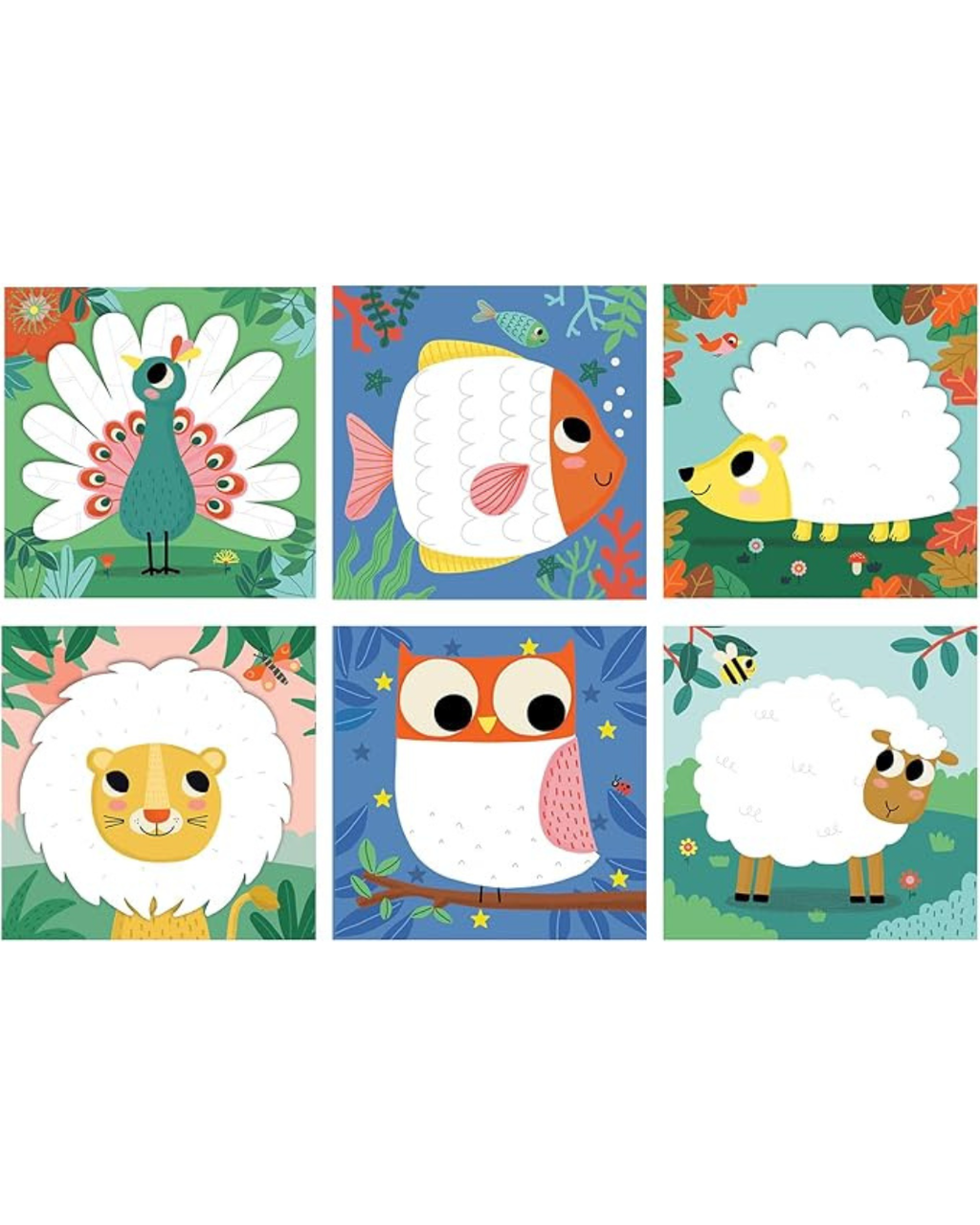 Peinture au doigt « Animaux colorés »
