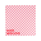 Serviette de table Josephine Damier rose Made with love