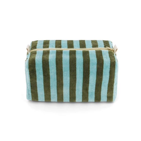 Trousse de toilette Vic éponge Rayures Kaki / Bleu