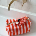 Trousse de toilette Vic éponge Rayures Pink / Tomato