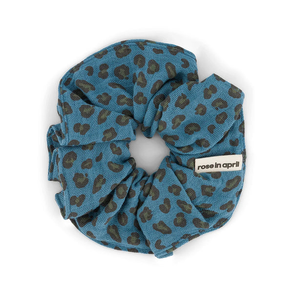 Chouchou Léopard Blue jean