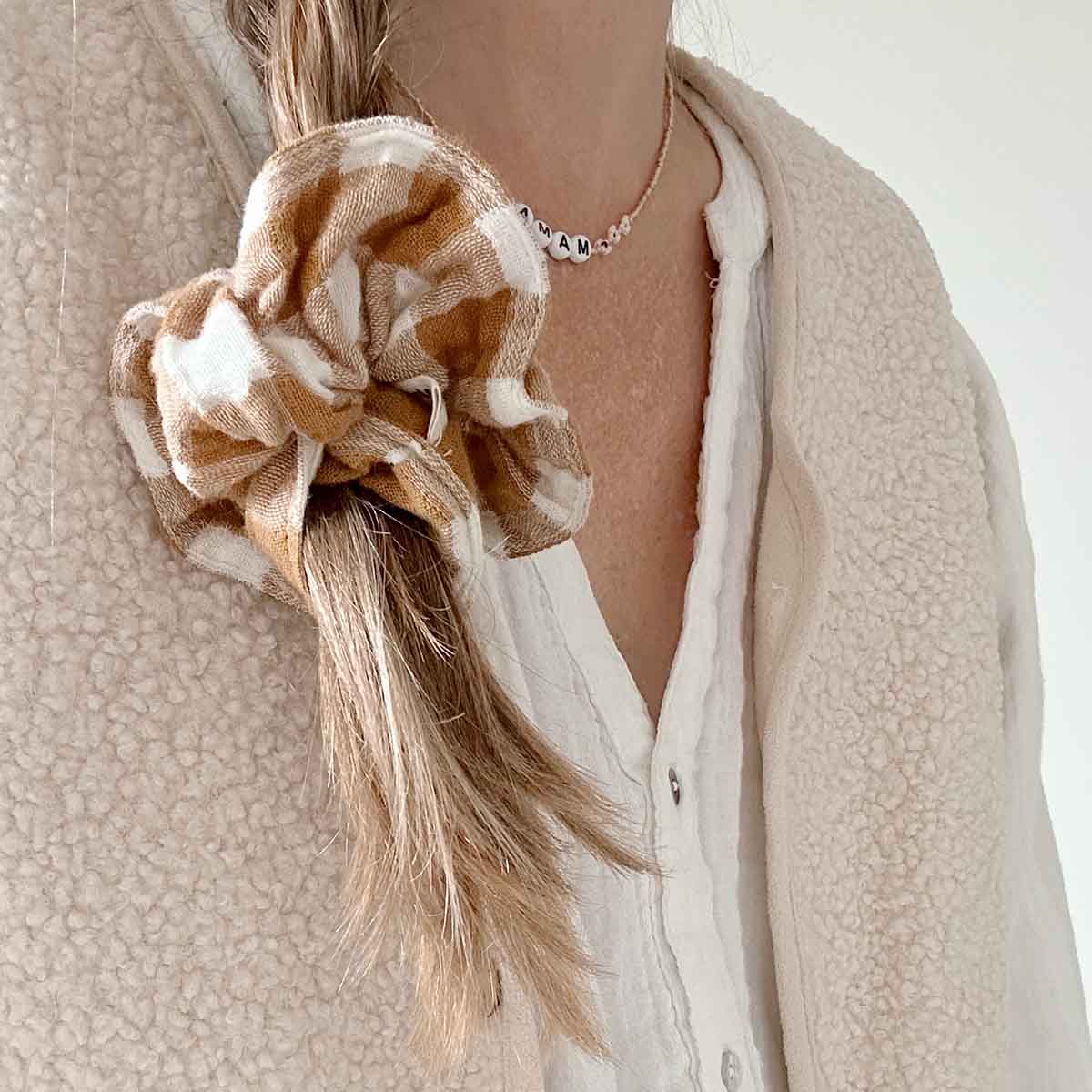 Chouchou Vichy caramel