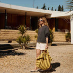Sac cabas Elisa Rayures Lemon / Olive