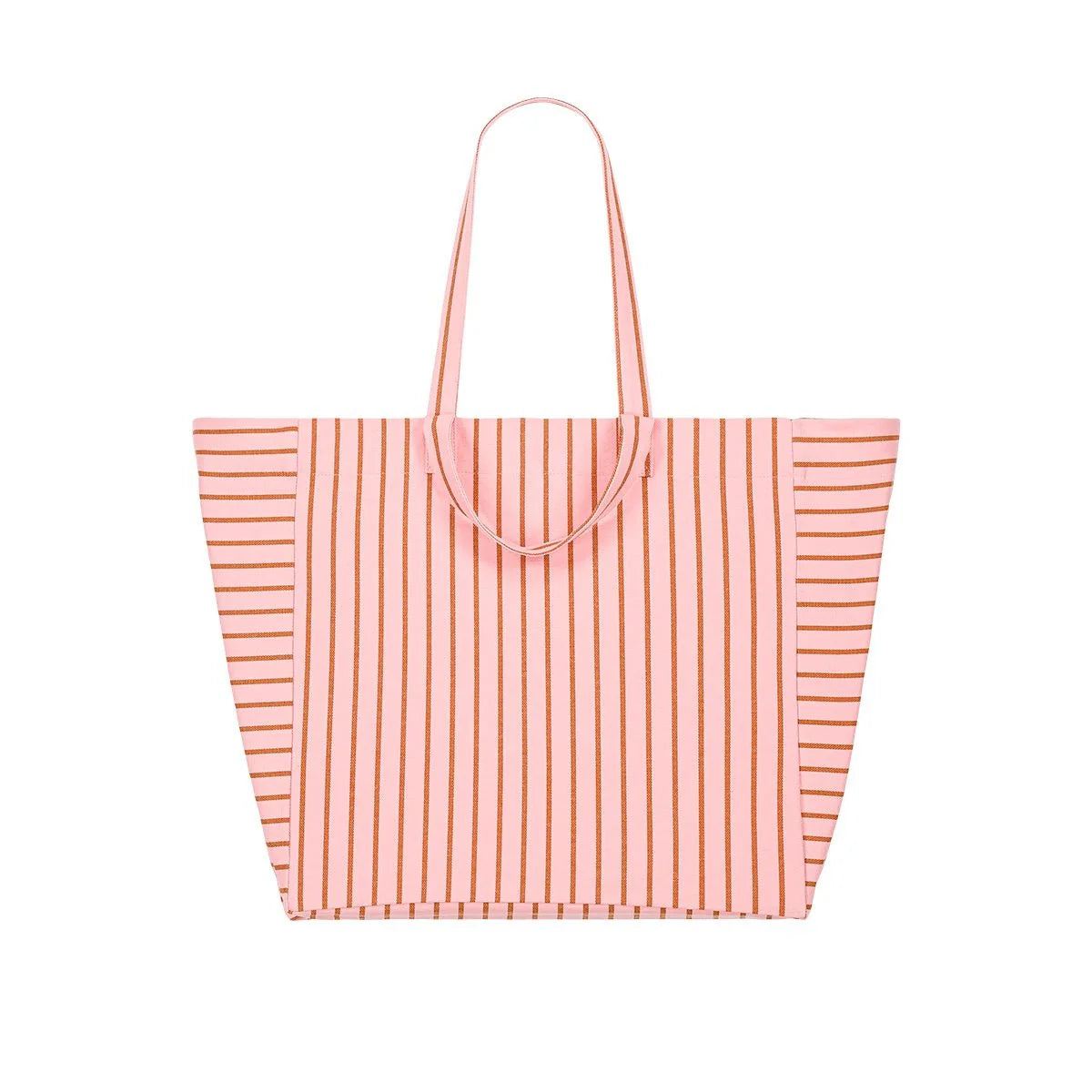 Sac cabas Elisa Rayures Tennis Pecan / Strawberry