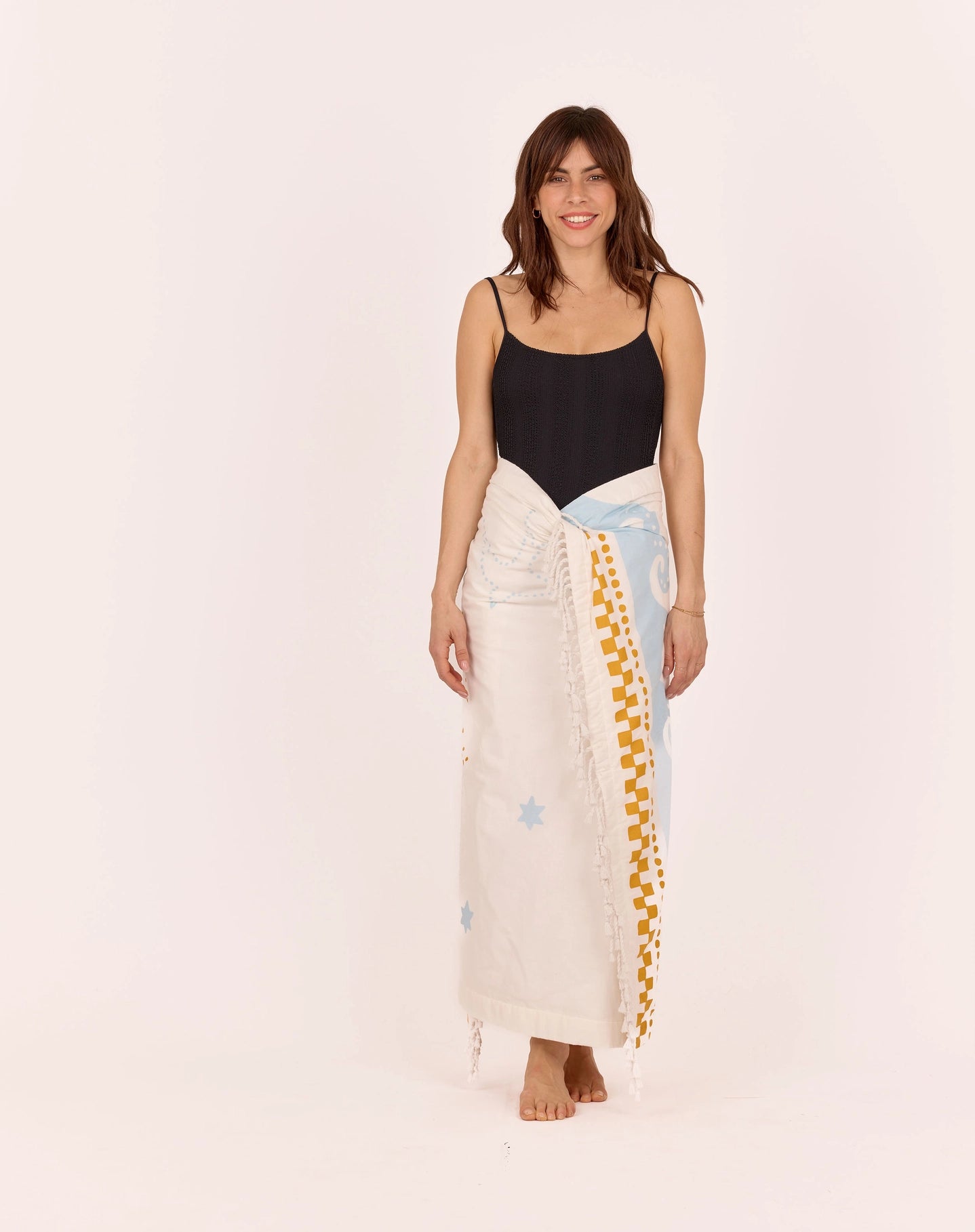 Fouta coton doublée éponge blue Sky the sun