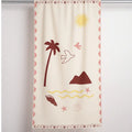 Fouta coton doublée éponge Famara rose