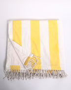 Fouta coton doublée éponge parasol citron