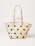 Panier Brodé Carmen Terracotta