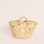 Panier Brodé Paloma Rose