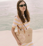 Panier Brodé Paloma Rose