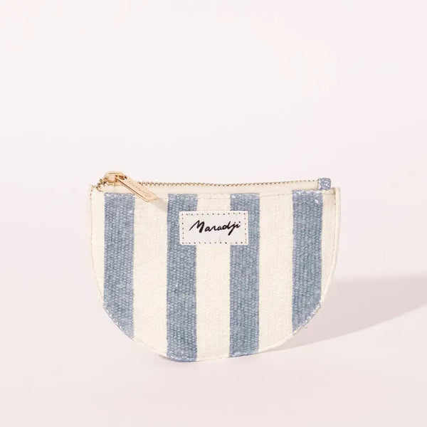 Porte-Monnaie Tissu Rayé Bleu Simone