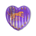 Bouée de piscine cœur violet Léopard