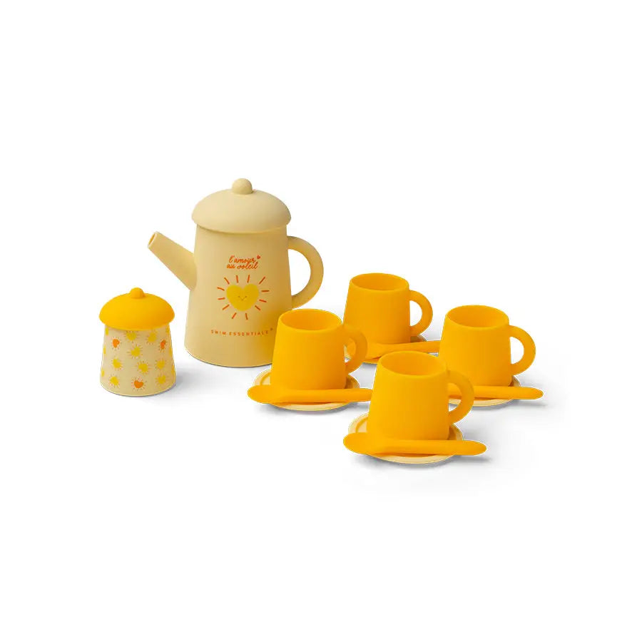 Ensemble de jeu de thé en silicone Jaune - Solmate