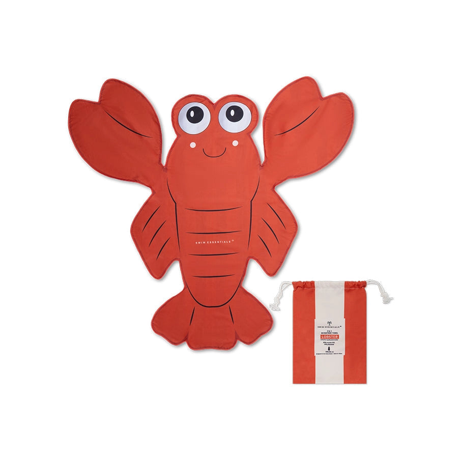Serviette de plage en microfibre Rouge - Homard