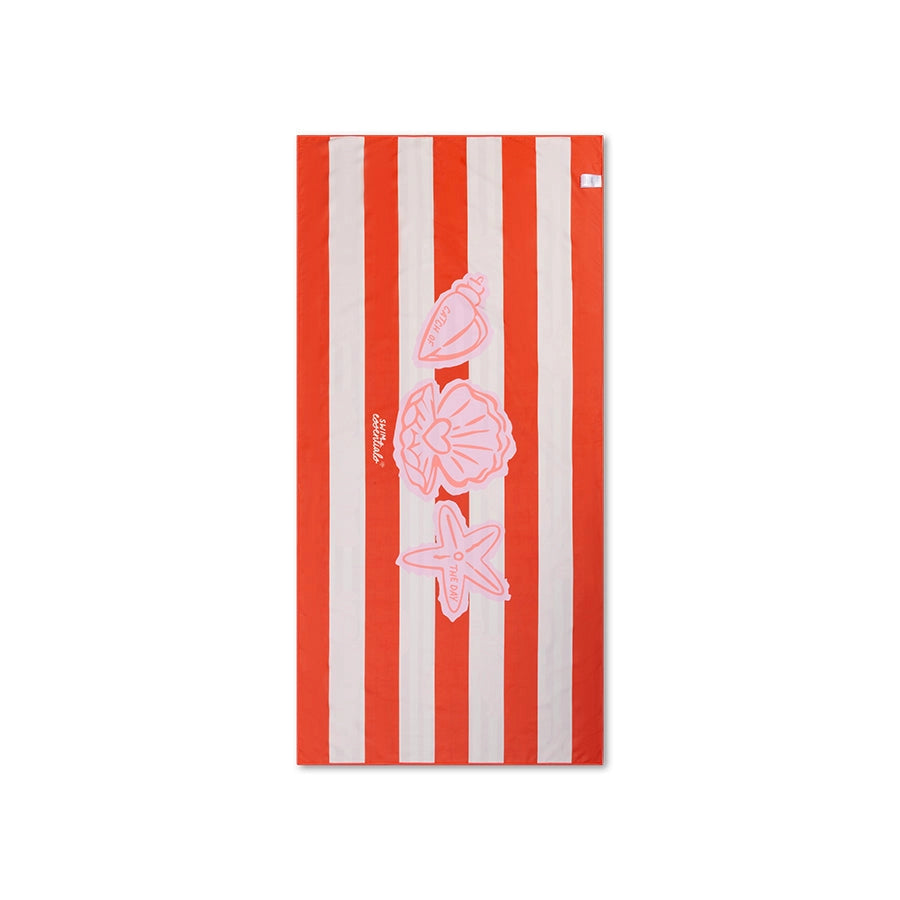 Serviette de plage microfibre Rouge - Lobster Bay