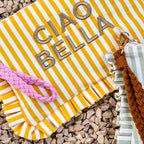 Pochette froufrou brodée Ciao Bella