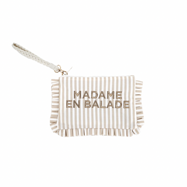 Pochette froufrou brodée Mme en Balade