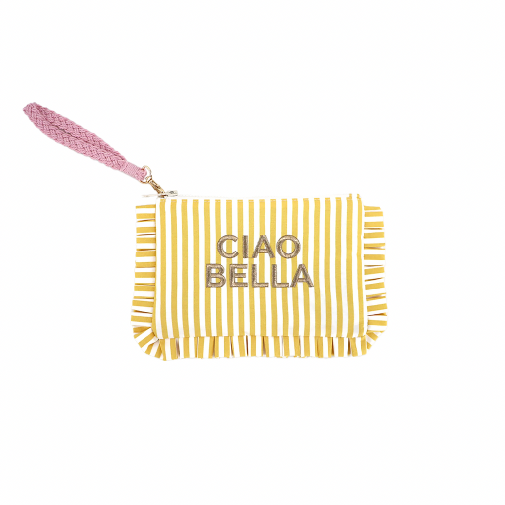 Pochette froufrou brodée Ciao Bella