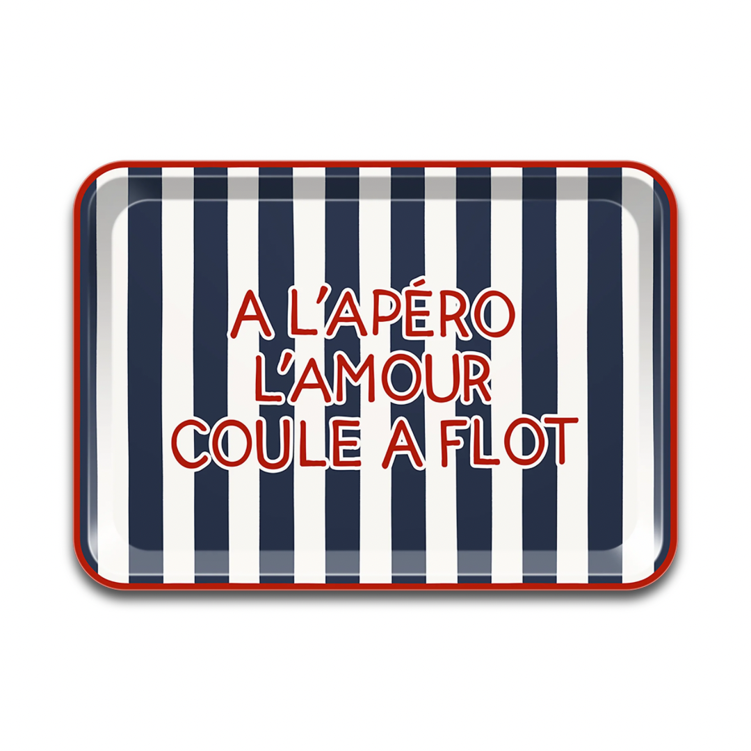 Plateau En Bois Amour à Flot