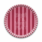 Plateau en bois rond Rosé SVP