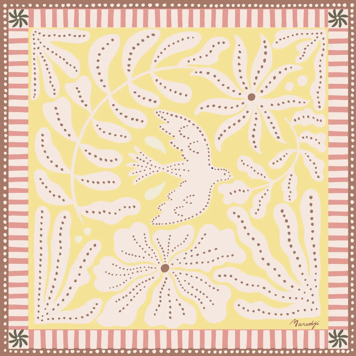 Foulard coton Jaune Liberté