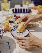 Râpe à ail en céramique - Petite Bleu et blanc