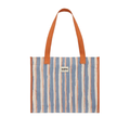 Sac cabas Claude Rayures orange et bleu