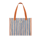 Sac cabas Claude Rayures orange et bleu