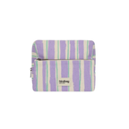Trousse de toilette XL Alix Rayures Vert et Parme