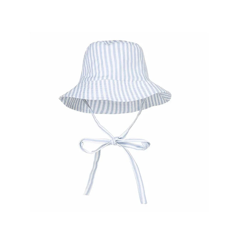 Chapeau de soleil - Rayures bleues