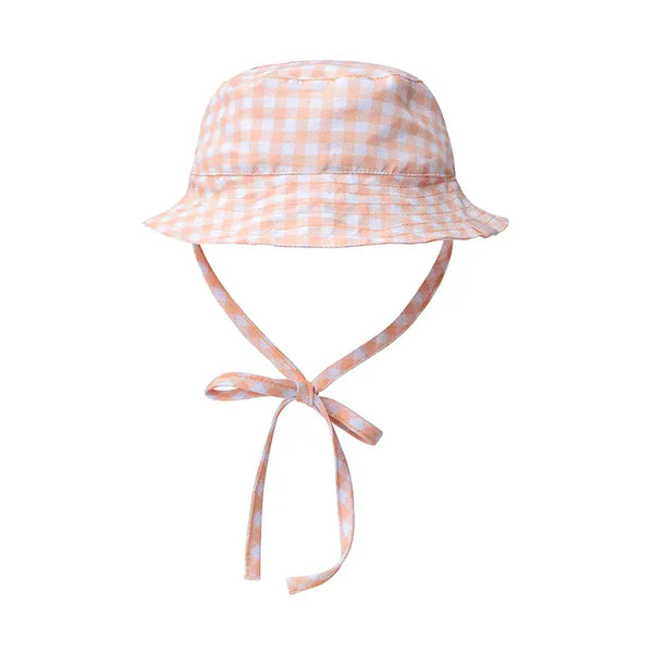 Chapeau de soleil - Orange/Blanc - 1/2 ans