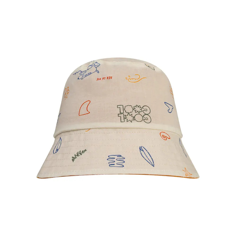 Chapeau de soleil réversible - beige/orange - Surfeur 1/2 ans