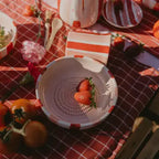 Assiette râpe-ail - Grande en céramique rose et rouge - Sweetheart