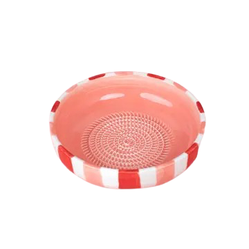 Assiette râpe-ail - Grande en céramique rose et rouge - Sweetheart